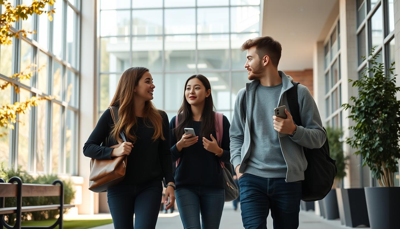 Students engaged in a research lab